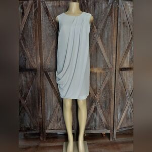 Zara Basic Chiffon, Drape Dress, US Size M, Color is Light Gray
